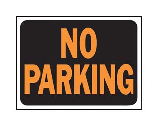 Hy-Ko  English  9 in. H x 12 in. W Plastic  Sign  No Parking 