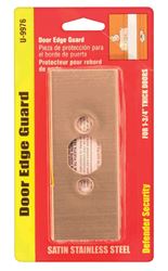 Prime-Line Door Edge Reinforcer Entry 4-1/2 in. x 1 in. Stainless Steel Use on Thick Wood or Metal D 