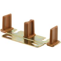 Prime-Line  Floor mount By-Pass Guide  Brass/Brown  1 pk 