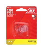 Ace  Vinyl  Round  Protective Pads  Clear  3/4 in. W 10 pk 