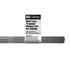 USG  Donn brand  Mineral Fiber  Ceiling Grid Tie Wire  6 ft. H