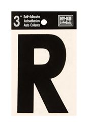 Hy-Ko  Self-Adhesive  Black  Vinyl  Letter  R  3 in. 