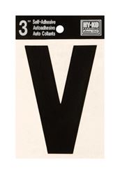 Hy-Ko  Self-Adhesive  Black  3 in. Vinyl  Letter  V 