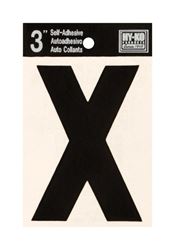Hy-Ko  Self-Adhesive  Black  3 in. Vinyl  Letter  X 