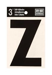 Hy-Ko  Self-Adhesive  Black  3 in. Vinyl  Letter  Z 