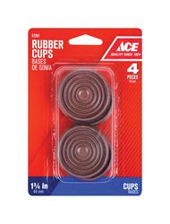 Ace  Rubber  Round  Caster Cup  Brown  1-3/4 in. W 4 pk 