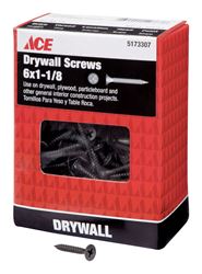 Ace No. 6 x 1-1/8 in. L Phillips Bugle Head Black Phosphate Steel Drywall Screws 1 lb. 313 pk 
