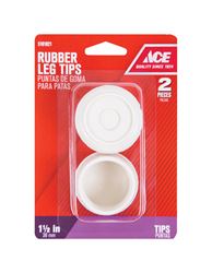 Ace  Rubber  Round  Leg Tip  Off-White  1-1/2 in. W 2 pk 