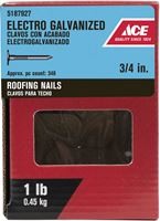 Ace  Large  3/4 in. L Roofing  Nail  Smooth  Electro-Galvanized  1 lb. 