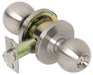 Tell  Entry Lockset  Satin  Stainless Steel  2 Grade Left Handed, Right Handed 