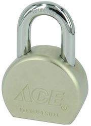 Ace  1-1/8 in. Double Locking  Steel  Padlock 
