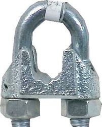 Campbell  0.5 in. Dia. Malleable Iron  Wire Rope Clip  5 