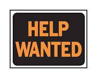 Hy-Ko  English  9 in. H x 12 in. W Plastic  Sign  Help Wanted 