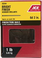 Ace  Countersunk  2 in. L Finishing  Nail  Smooth  Bright  Steel  1 lb. 
