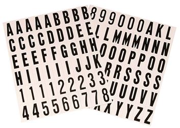 Hy-Ko  Self-Adhesive  Black  1 in. Vinyl  Letters and Numbers  0-9 and A-Z 