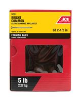 Ace  2-1/2 in. L Common  Nail  Smooth  Bright  Steel  5 lb. 
