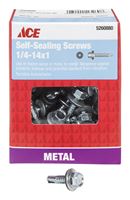 Ace  Hex Washer  Hex Drive  Self-Sealing Screws  Steel  1/4-14   x 1 in. L 1 lb. 