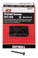 Ace No. 6 x 1-5/8 in. L Phillips Bugle Head Black Phosphate Steel Drywall Screws 1 lb. 202 pk 