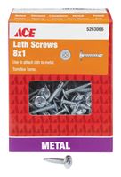 Ace No. 8 x 1 in. L Phillips Truss Washer Head Zinc-Plated Steel Lath Screws 1 lb. 185 pk 