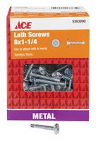 Ace No. 8 x 1-1/4 in. L Phillips Truss Washer Head Zinc-Plated Steel Lath Screws 1 lb. 155 pk 