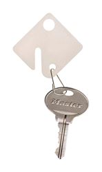 Master Lock Plastic White Rectangle Key Tag 