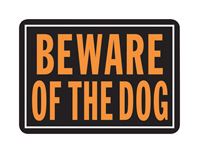 Hy-Ko  English  10 in. H x 14 in. W Aluminum  Sign  Beware of Dog 