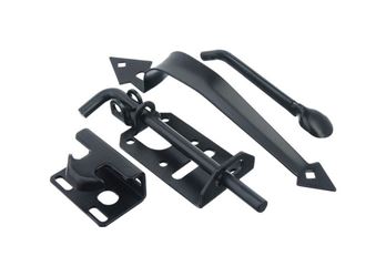 Ace Ornamental Gate Latch Swinging For in or Out Swinging Gates Black 
