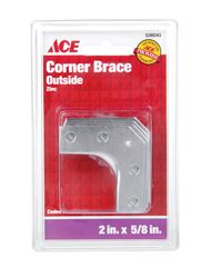 Ace  Outside  Corner Brace  2 in. x 5/8 in.  Zinc 