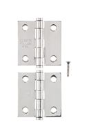 Ace  2 in. L Narrow Hinge  Stainless Steel 