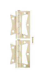 Ace  2-1/2 in. L Non-Mortise Hinge  Bright Brass 