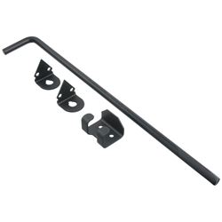 Ace Cane Bolt 18 in. x 1/2 in. Large For Double Doors on Utility Buildings or Large Gates Black 
