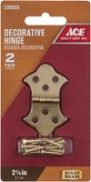 Ace  1-5/16 in. W x 2-1/4 in. L Decorative Hinge  Polished Brass  2 pk 