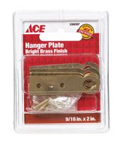 Ace  50 lb. Brass  Plate  Hanger Plate  4 pk 