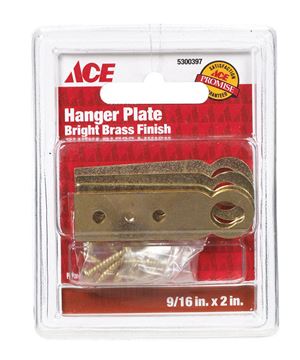 Ace 50 lb. Brass Plate Hanger Plate 4 pk