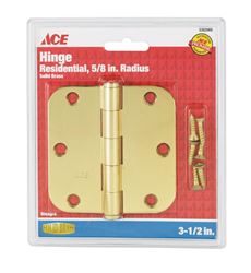 Ace  Solid Brass  Residential Hinge  3-1/2 in. L Solid Brass  1 pk 
