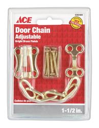 Ace 1.5 in. L Bright Brass Brass Chain Door Guard 