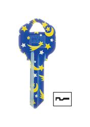 Hy-Ko  House/Office  Key Blank  EZ# KW1  Single sided Nickel-Plated Brass  For Kwikset Entrance Lock 