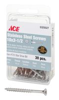 Ace  Deck Screws  Star  High/Low  No. 10  2-1/2 in. L Silver 