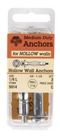Hillman  Hollow Wall Anchors  3/8 in. Medium  2 pk 