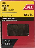 Ace  Countersunk  3 in. L Finishing  Nail  Smooth  Bright  Steel  1 lb. 