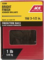 Ace  Countersunk  3-1/2 in. L Finishing  Nail  Smooth  Bright  Steel  1 lb. 