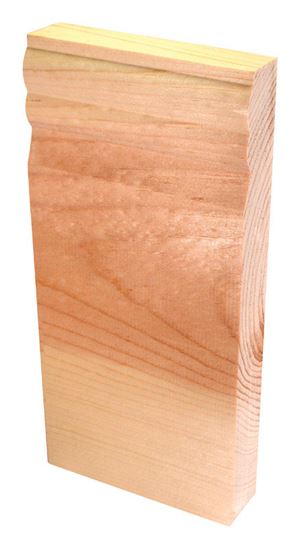 Prefinished Brown Trim Block Pine Base 3.5 In. Wide