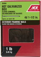 Ace  Flat  1-1/2 in. L Box  Nail  Thin  Hot-Dipped Galvanized  Steel  1 lb. 
