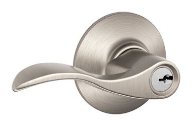 Schlage  Accent  Entry Lockset  Satin Nickel  Steel  2 Grade Left and Right Handed Compatible 