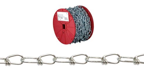 Campbell Chain  Double Loop  Chain  200 ft. L x 5/64 in. Dia. No. 3  Silver  Carbon Steel 