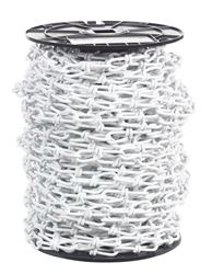 Campbell Chain  Double Loop  Chain  125 ft. L x 9/64 in. Dia. No. 2/0  White  Carbon Steel 