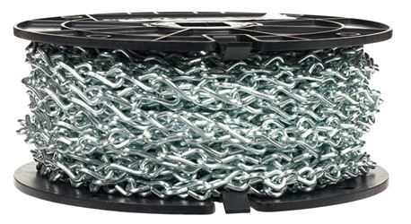 Campbell Chain  Single Jack  Chain  100 ft. L x 1/8 in. Dia. No 12  Silver  Carbon Steel 