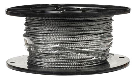 Campbell Chain  Galvanized Steel  Aircraft Cable  3/32 in. Dia. x 500 ft. L 