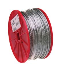 Campbell Chain  Galvanized Steel  Aircraft Cable  1/8 in. Dia. x 500 ft. L 