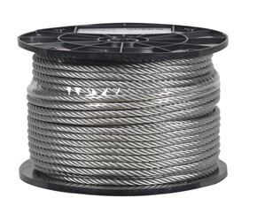 Campbell Chain  Galvanized Steel  Aircraft Cable  1/4 in. Dia. x 250 ft. L 